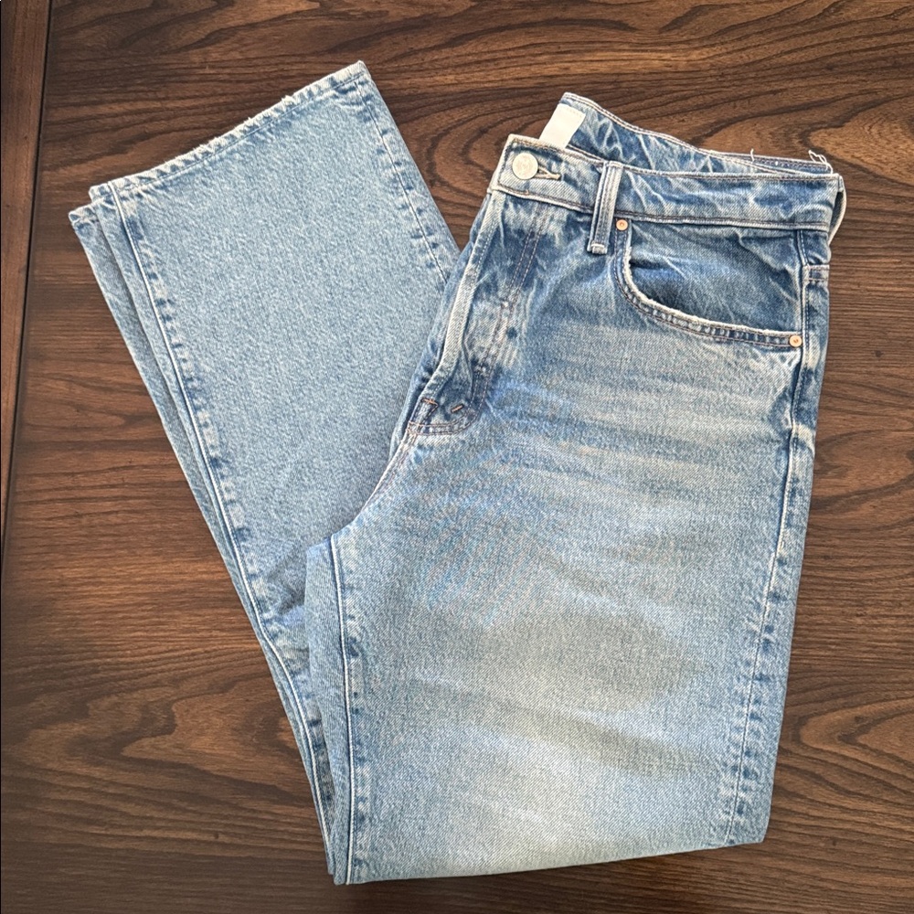 MOTHER The Ditcher Hover Jeans in Light Blue, Size 28